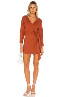 Share Gina Mini Dress in Terracotta Brown on Twitter (opens in a new window...