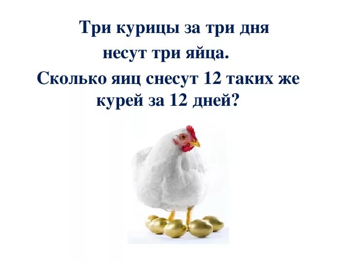 День 3 куриный. Три курицы за три дня несут три яйца. Три курицы. 3 Курицы за три дня снесли 3 яйца. Курицы за три дня несут 3 яйца сколько яиц снесут 12.