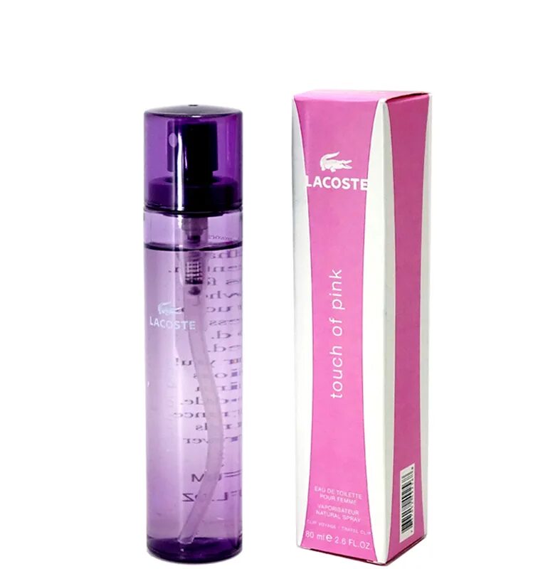 Пробник духи купить магазин. Духи Lacoste Touch of Pink EDP, 80 ml. Lacoste Touch of Pink 15 мл. Лакост Пинк 80мл. Лакост 80 мл фиалковый.