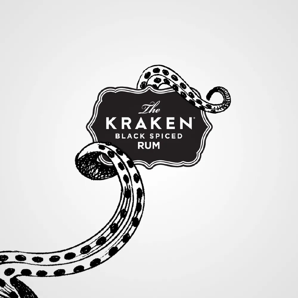 Что такое кракен реклама. Ром Kraken Black Spiced. Кракен логотип. Кракен Ром логотип. Kraken надпись черно белая.