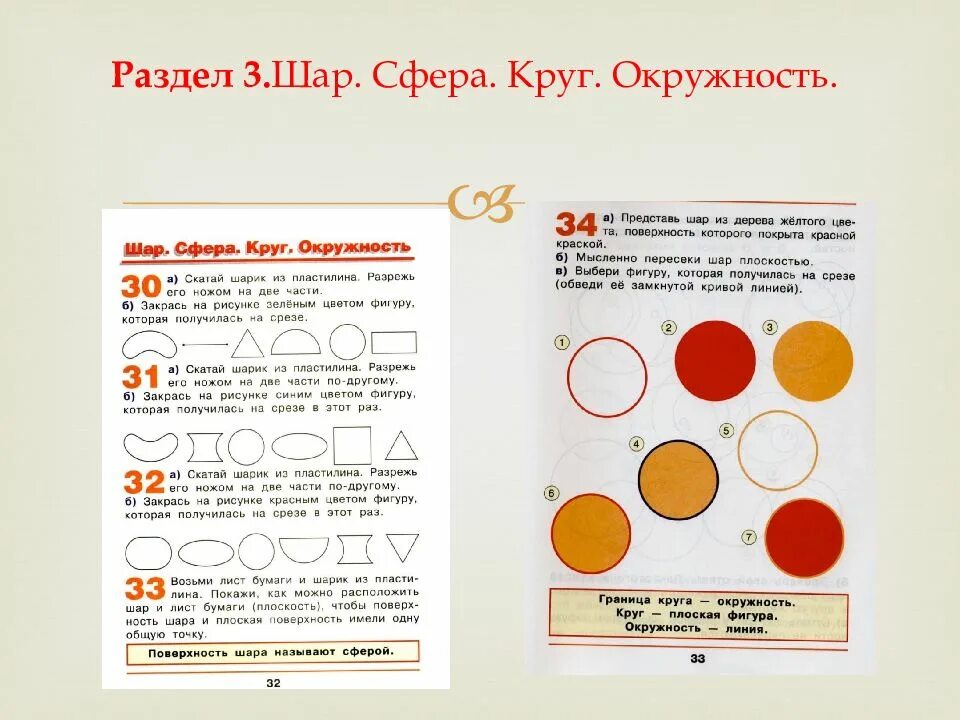 Задание по теме круг. Окружность и круг сфера и шар. Наглядная геометрия окружности. Окружность 5 класс наглядная геометрия. 5 Класс окружность и круг сфера и шар.