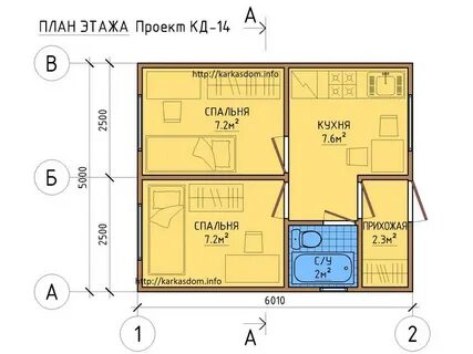 Проект каркасного дома 6 5