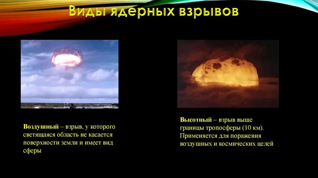 Светящаяся область ядерного взрыва. Виды ядерных взрывов воздушный. Воздушный ядерный взрыв. Воздушный вид взрыва.