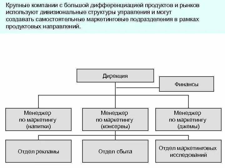 Финансовая дирекция. Структура финансовой дирекции. Структура финансовой дирекции предприятия. Рыночные условия дивизиональной структуры управления. Дирекция по маркетингу.