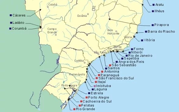 Города порты бразилии. Крупнейшие морские Порты Бразилии на карте. Порты Бразилии на карте. Морские Порты Бразилии на карте. Itaqui порт Бразилия на карте.