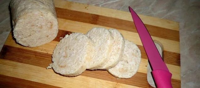 Рецепт как сделать колбасу из курицы