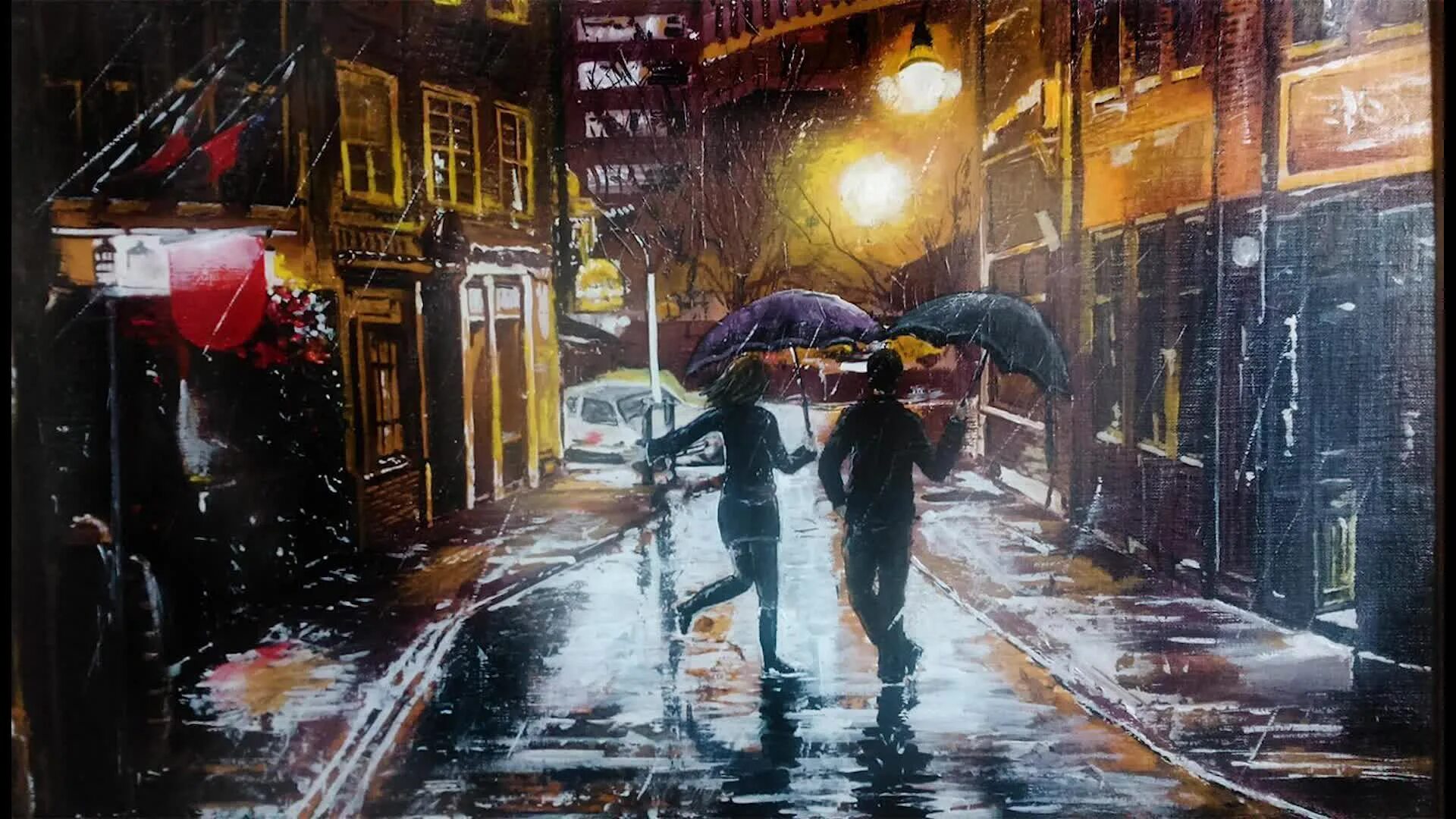 Мокрые улицы слова. Город под дождем живопись. Люди в городе живопись. Дождь в живописи. Дождь в городе.
