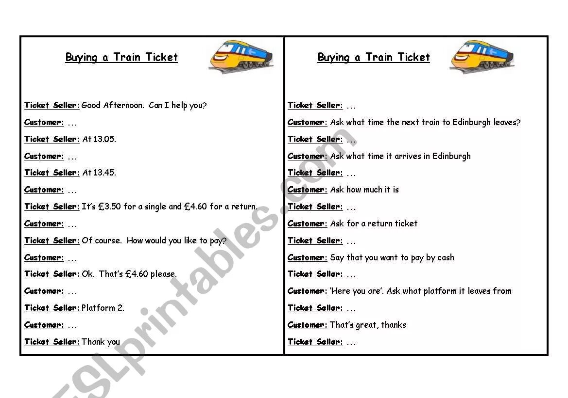 How is the ticket. Buying a train ticket. диалог at the airport. by on in в английском языке с транспортом. buying a ticket dialogue.