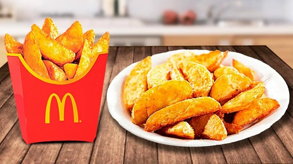 Картошка как в макдональдсе. Картофель фри макдональдс. Жареная картошка макдональдс. Картошка фри макдональдс. Картофель по деревенски макдональдс.