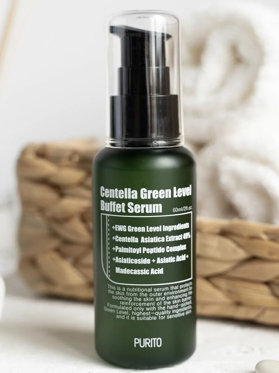 Centella Green Level Buffet Serum. Purito Centella Level Buffet Serum. Сыворотка с центеллой Purito Centella. Purito Centella Green Level Buffet Serum 60ml.