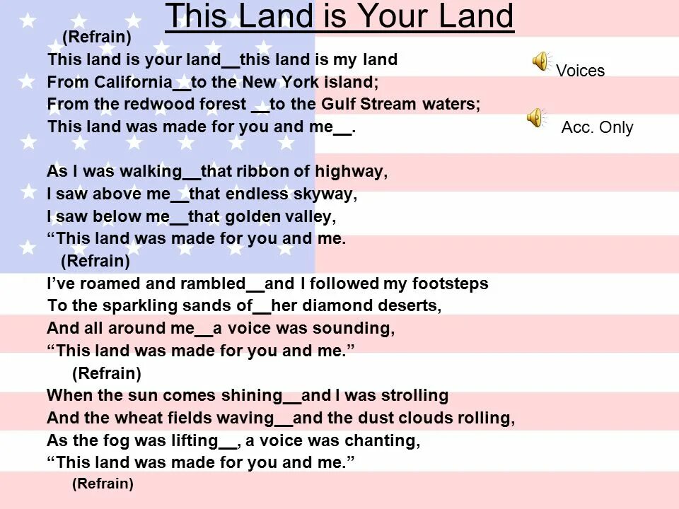 This Land is my Land текст. This Land is your Land. This Land стих. This Land is your Land, this Land is my Land. Слова песни this