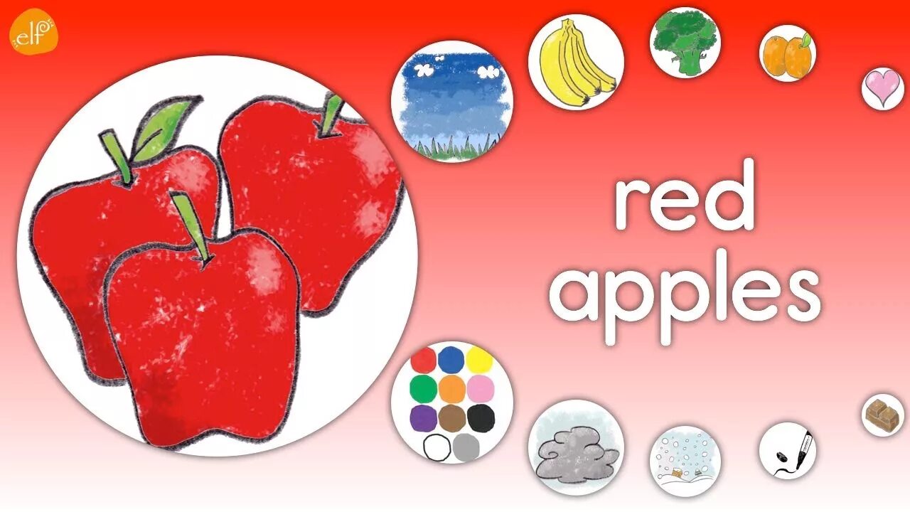 Colors and objects. Learning colors. fruits and colours. цвета радуги для детей учим цвета. colors elf learning.