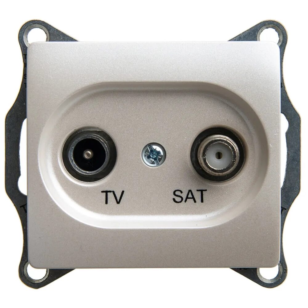 Розетка TV sat оконечная 1db Schneider Electric Glossa, бежевый gsl000297. Розетка TV Schneider Electric Glossa, одиночная gsl000193. Se Glossa беж TV-sat розетка проходная 4db gsl000298. Sat TV розетка Шнайдер.