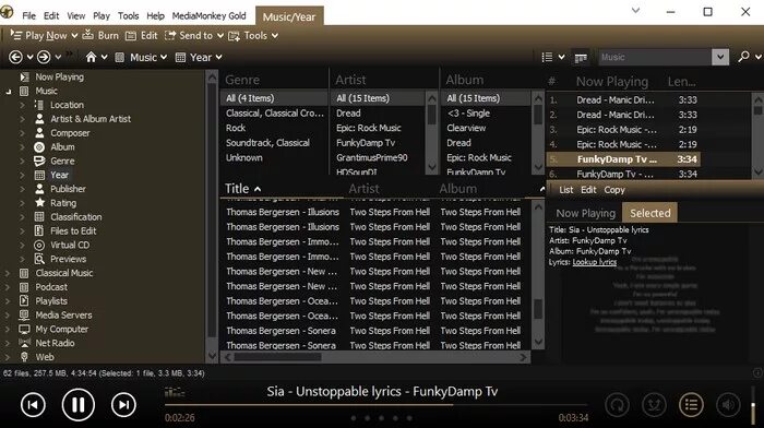 Selected player. MEDIAMONKEY. Music Player PC. Music Player for Windows 10. Windows 8 Music Player.