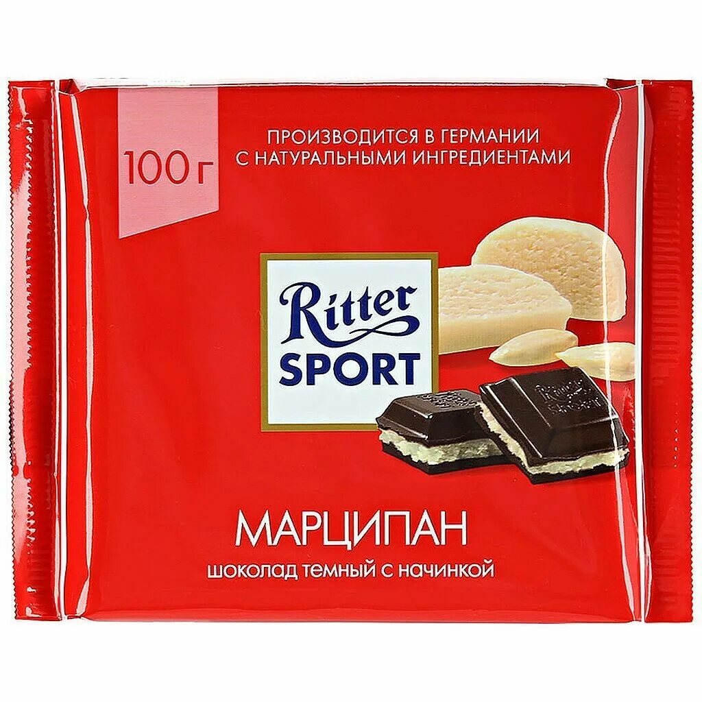 Шоколад Ritter Sport "марципан" темный. Ritter Sport марципан 100г. Риттер спорт шоколад 100г тёмный. Шоколад "Ritter Sport" 100г.