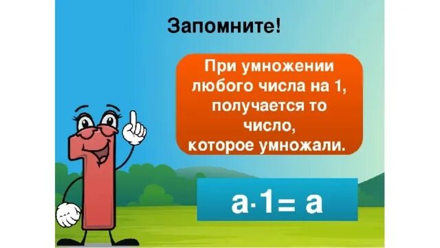 При умножении 0 на любое число. Умножение на 1. Правило умножения на 1. Умножение на 0 и 1. Умножение числа на 1.