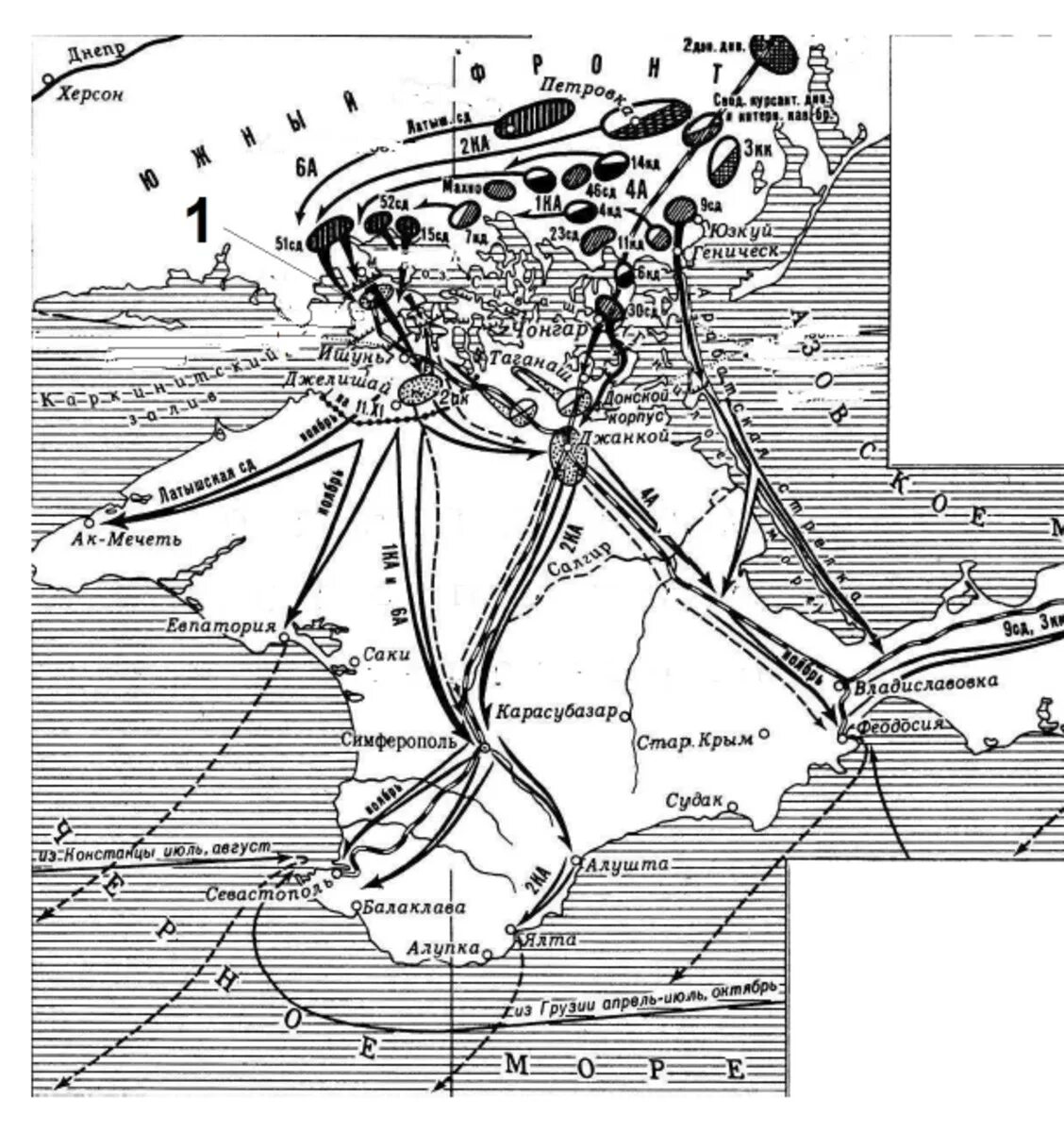 Поражение врангеля в крыму. Наступление Врангеля в Крыму карта. Разгром Врангеля в Крыму карта. Разгром армии Врангеля в Крыму карта.