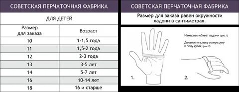 Как выбрать размер варежек