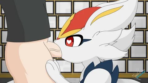 cinderace, nintendo, 2d, blowjob, fellatio, female, female cinderace, heart...