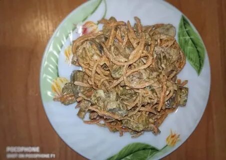 Салат с печенью и блинчиками