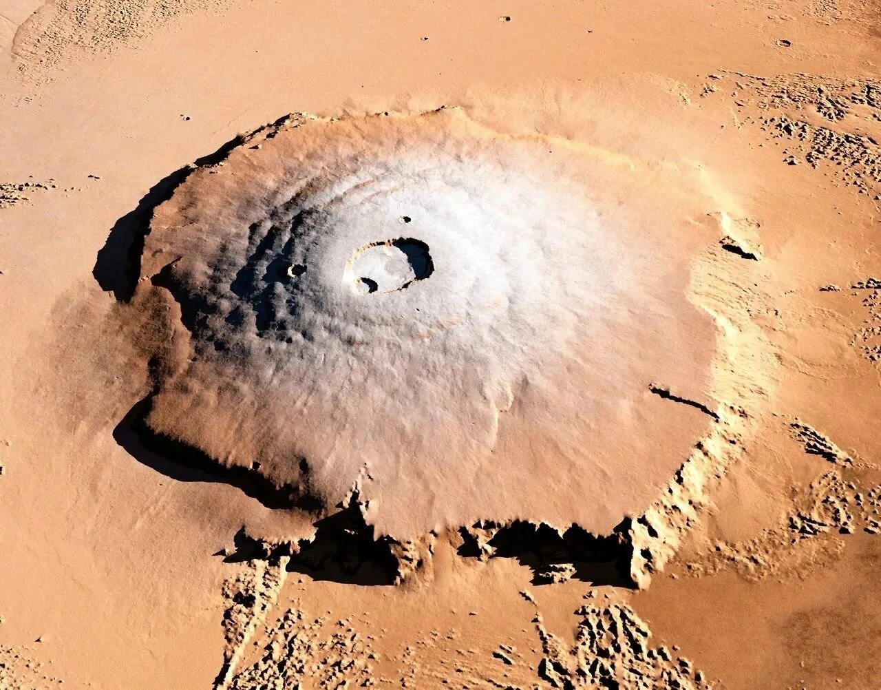 Гора Олимп на Марсе. Вулкан Олимп на Марсе. Вулкан Олимпус Монс на Марсе. Олимп – это потухший Марсианский вулкан..