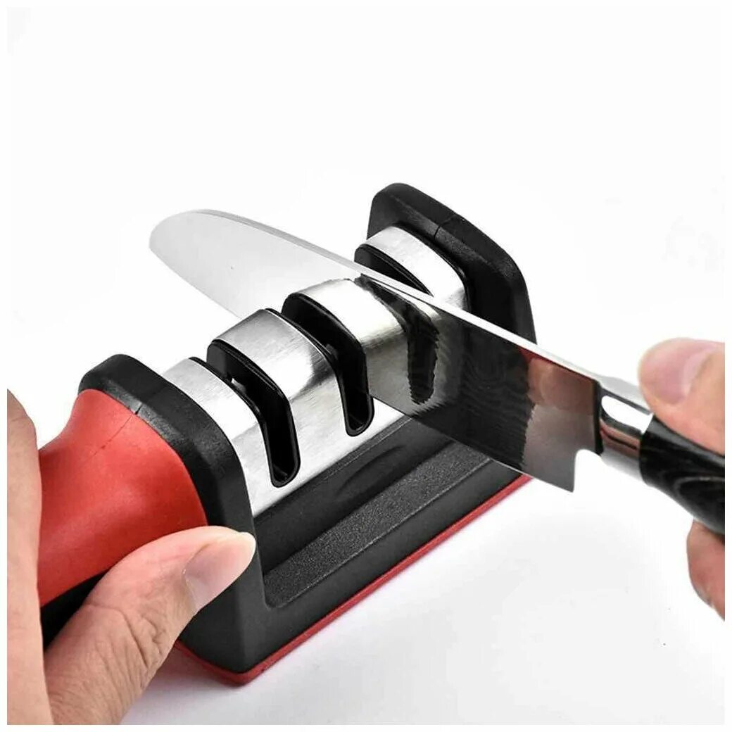 Ножеточка Sharpener RS-168. Knife Sharpener точилка для ножей. Точилка для ножей с 3-х этапной системой заточки. KP-147 ножеточка Sharpener HCK-168. Купить ручную точилку