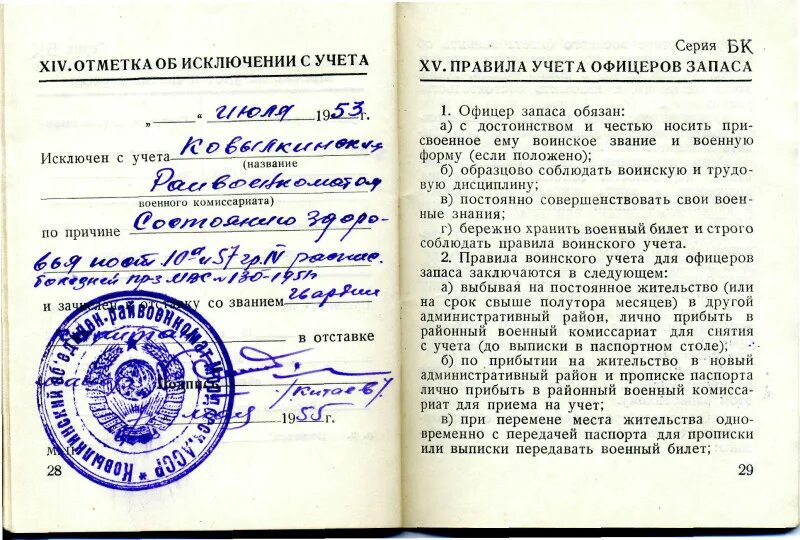 Постановка на учет в запас. Учет офицеров запаса в военкомате. Основания для снятия с воинского учета. Штамп о постановке на воинский учет. Порядок постановки на воинский учёт в военкомате.