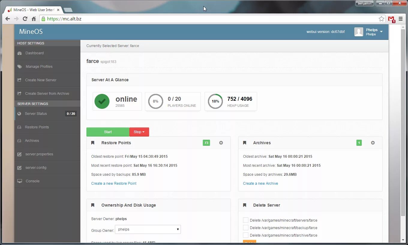 Ui server