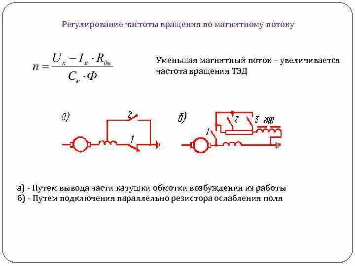 Возбуждение тэд. Схема генератора постоянного тока с независимым возбуждением. Схемы возбуждения двигателей постоянного тока. Схема ослабления возбуждения тэд. Схема ослабления возбуждения тэд.
