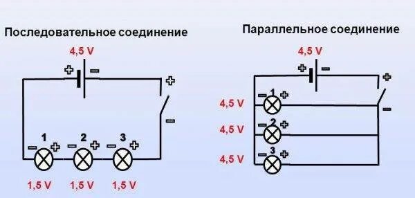 Картинки ПОСЛЕДОВАТЕЛЬНОЕ ПОДКЛЮЧЕНИЕ ЛАМП