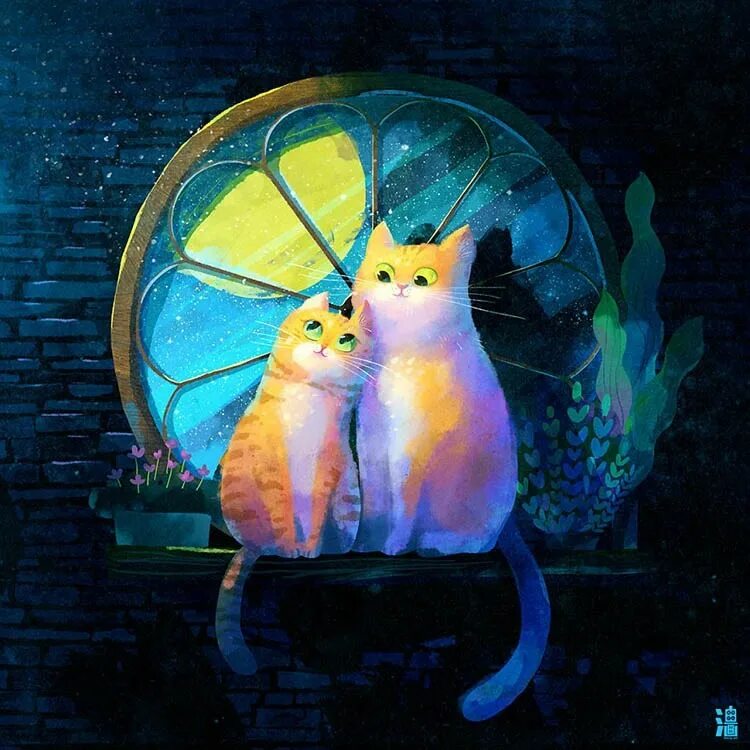 Необыкновенно теплые. Волшебные коты. Необычные кошки арт. Магические котики. Ярких снов.
