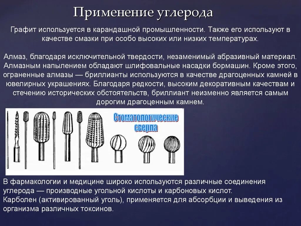 Значение соединений углерода. Применение углерода. Применение соединений углерода. Применение углерода в медицине. Сферы применения углерода.