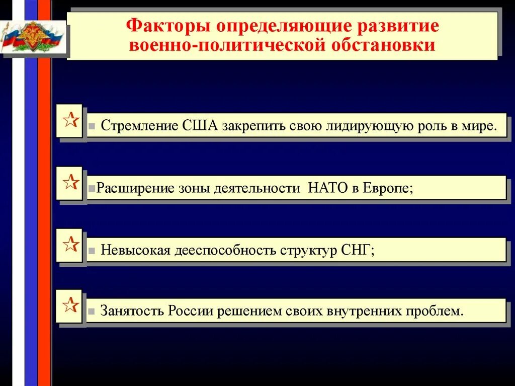 Военно политическая обстановка в россии. Факторы военно-политической обстановки. Военно-политические факторы в структуре развития. Военно-политических ситуаций. Военно-политическая обстановка.