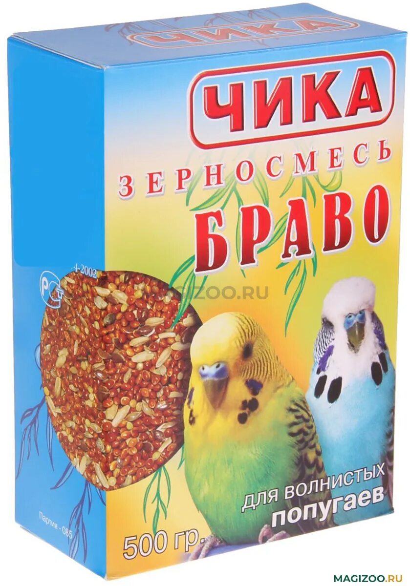 Какая корм для попугаев. Чика корм для попугаев 500гр. чика 500г дволн.попуг. браво. чика корм браво для волнистых попугаев. корм чика для попугаев 500г.