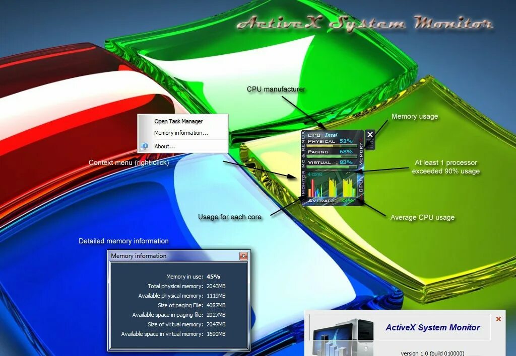 Windows system monitoring. Виджеты windows xp. системный монитор windows vista. battery windows xp vista 7. windows 2000xpvistawindows 7.
