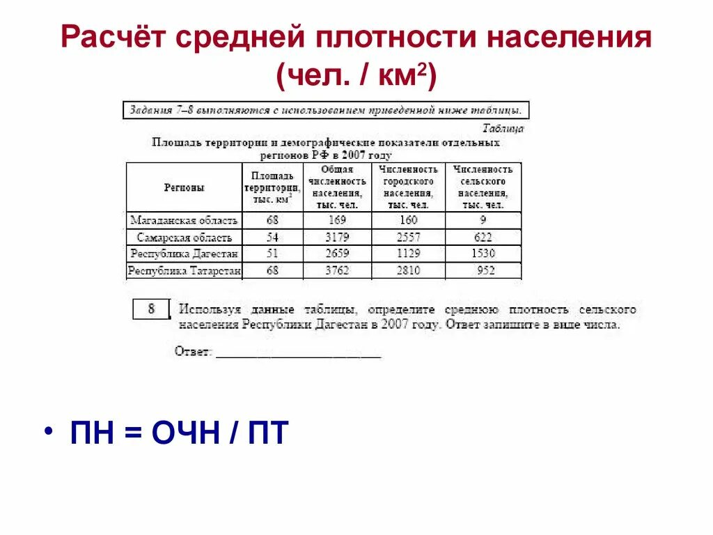 Средний показатель плотности стран. Формула расчета средней плотности населения. Как высчитывается средняя плотность населения. Как рассчитать показатель средней плотности населения. Плотность населения формула расчета примеры.