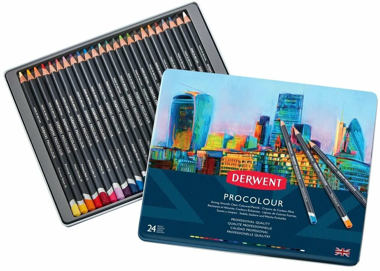 Набор цветных карандашей procolour 24цв в метал. Цветные карандаши дервент проколор. Набор цветных карандашей derwent procolour 72. Derwent набор цветных карандашей drawing 24 цвета. Набор цветных карандашей derwent.