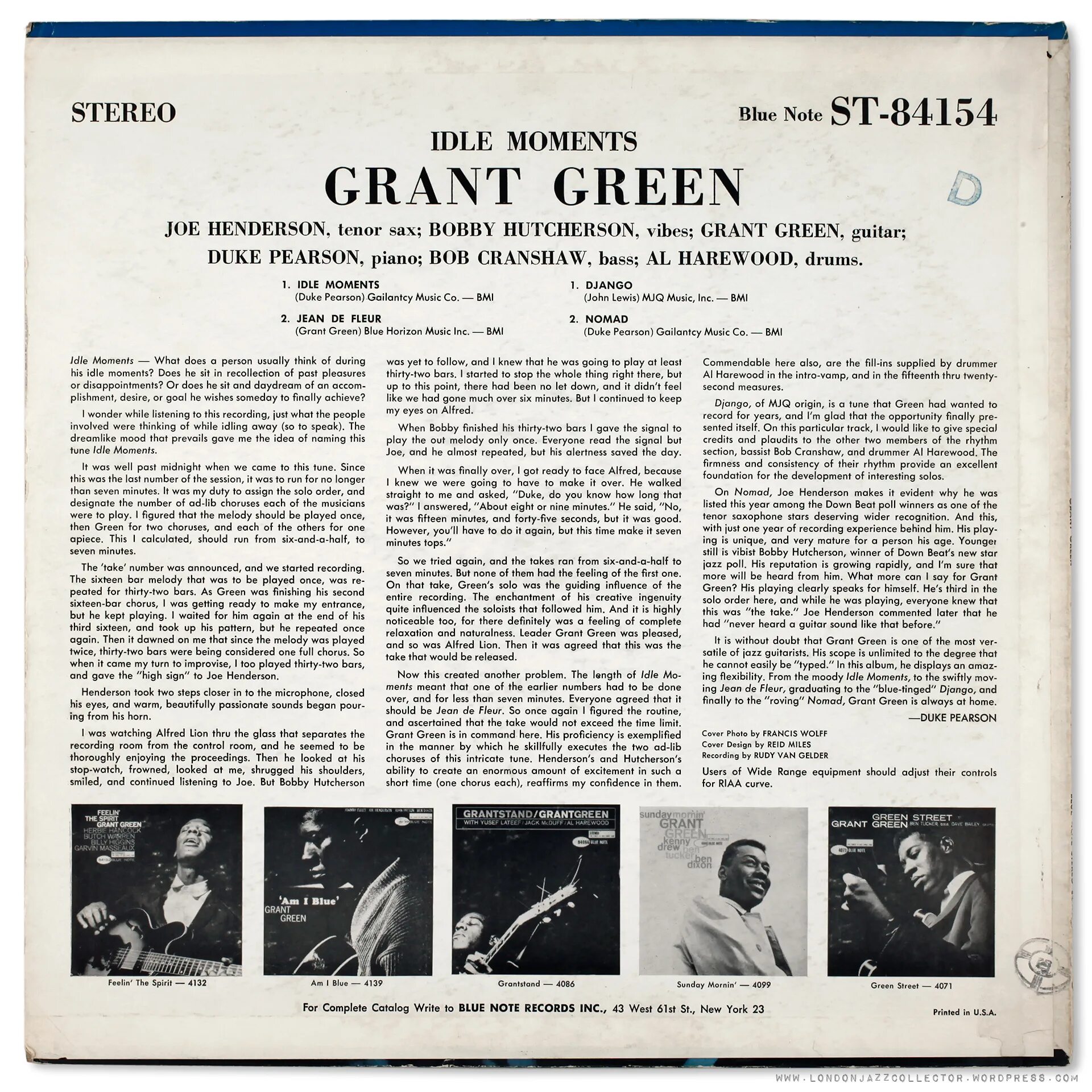 Feeling the complete. Green Grant "Idle moments". Газета Grant. Grant Green Grantstand. Grant Green 1961.