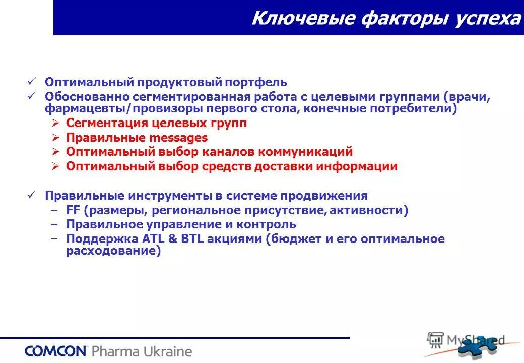 факторы успеха изменений