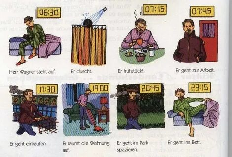 Она делает на немецком