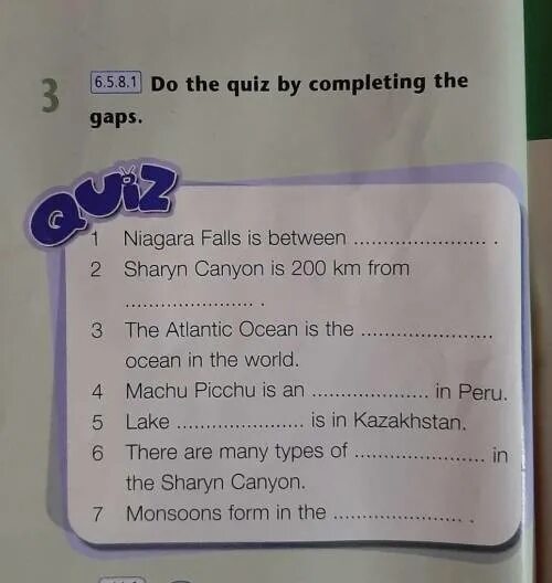 Do the quiz answer the questions. Do the quiz answer the questions