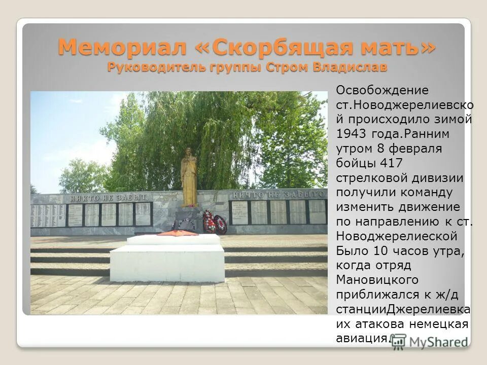Описание скорбящего