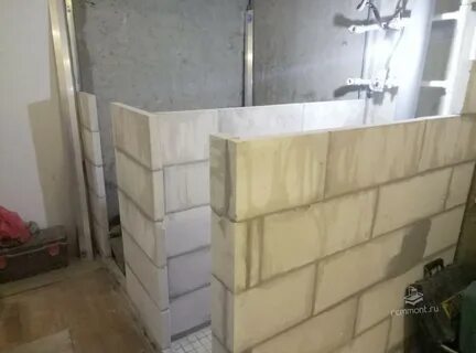 Стены ванной из пеноблоков