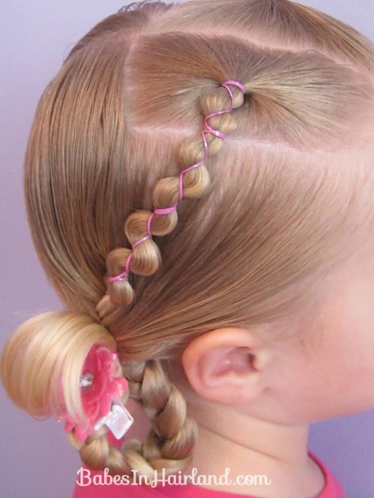 Rubber Band Wraps & Flipped Braids Toddler hair Hair styles, Hair и Toddler hair