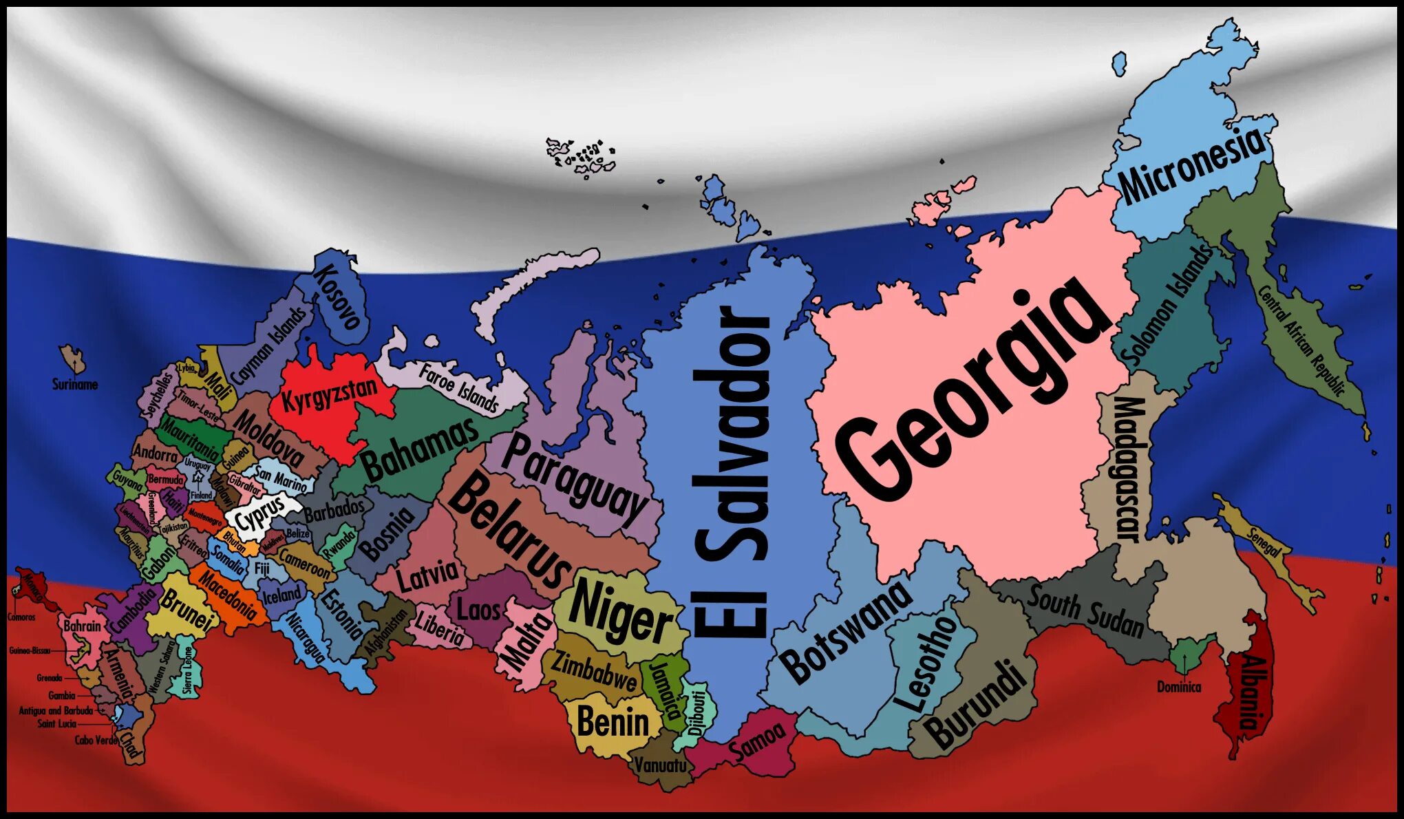 Russia is republic. Карта развала России. Карта распада России. Распад России карта с флагами. Смешная карта России.