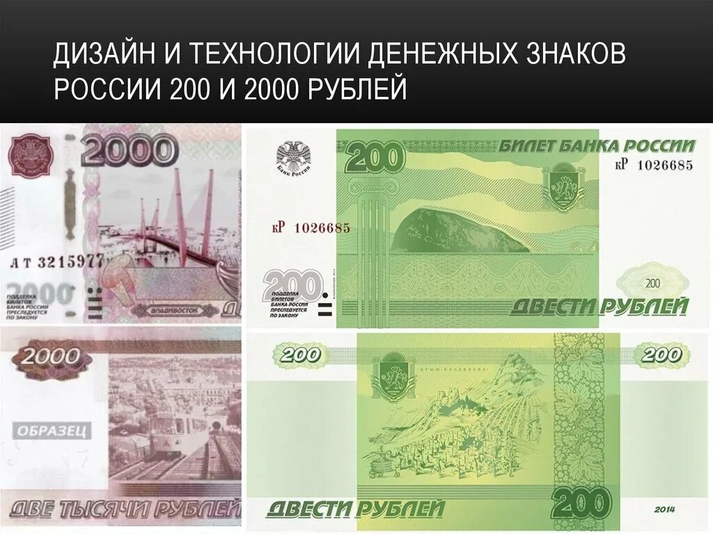 200 рф комментарий. Новые купюры. Новый дизайн купюр России. Дизайн 200 рублей. 2000 Рублей.