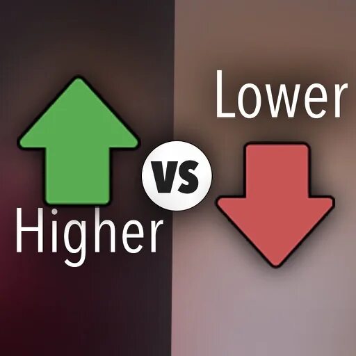 Higher lower перевод. Игра higher lower. Higher vs lower. Higher lower picture. Higher lower icon.