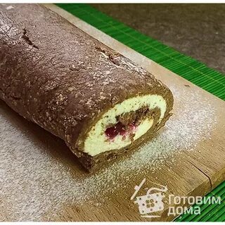 Рулет с печенью и какао