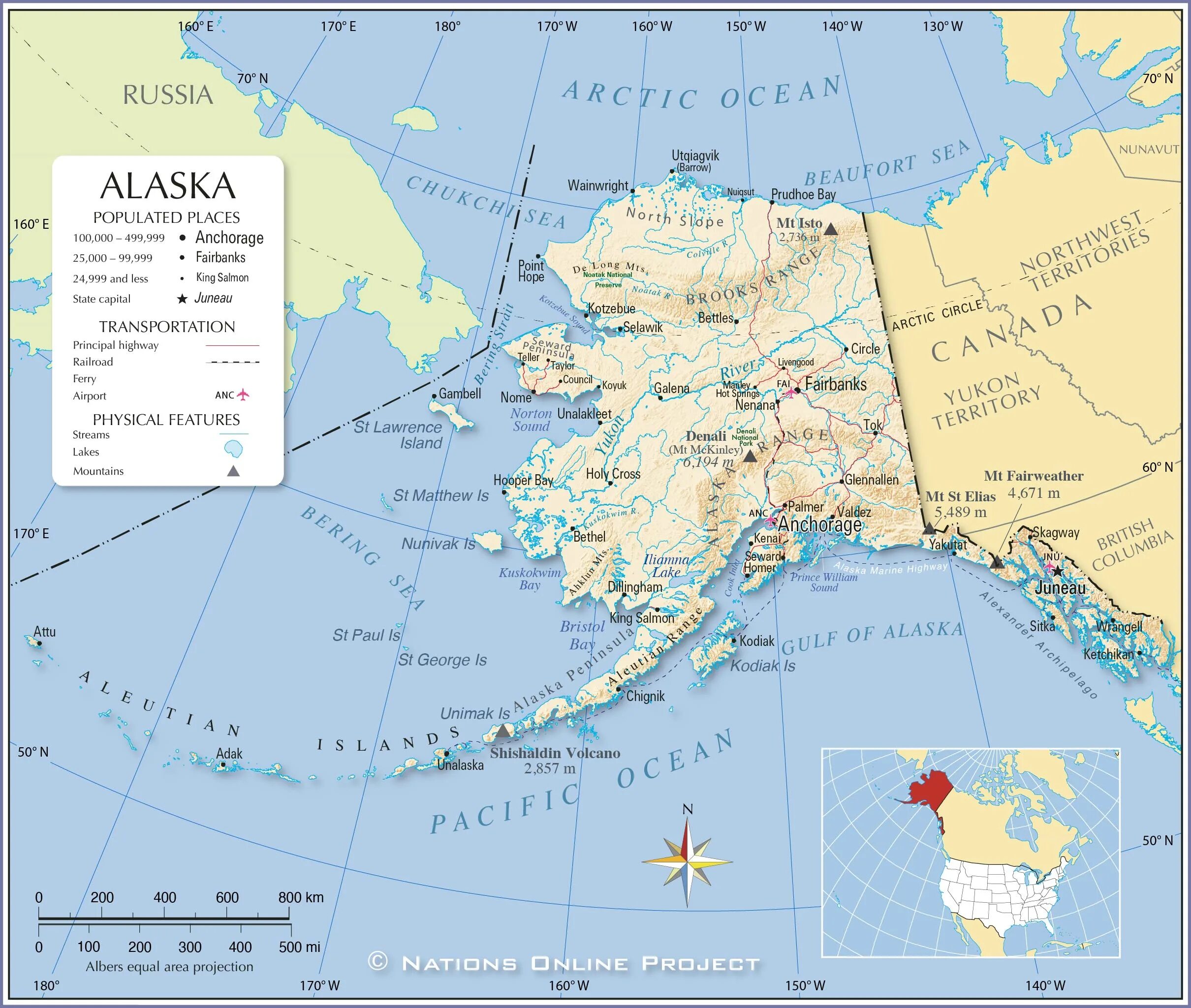 Остров Аляска на карте. Аляска на карте США. Штат Аляска на карте Северной Америки. Северная америка полуостров аляска
