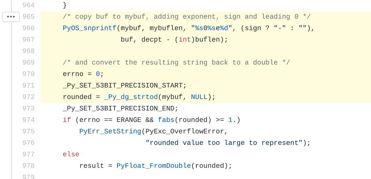 Snprintf. Реализации Python. Round в питоне. Функция Round в питоне. Decimal в питоне.